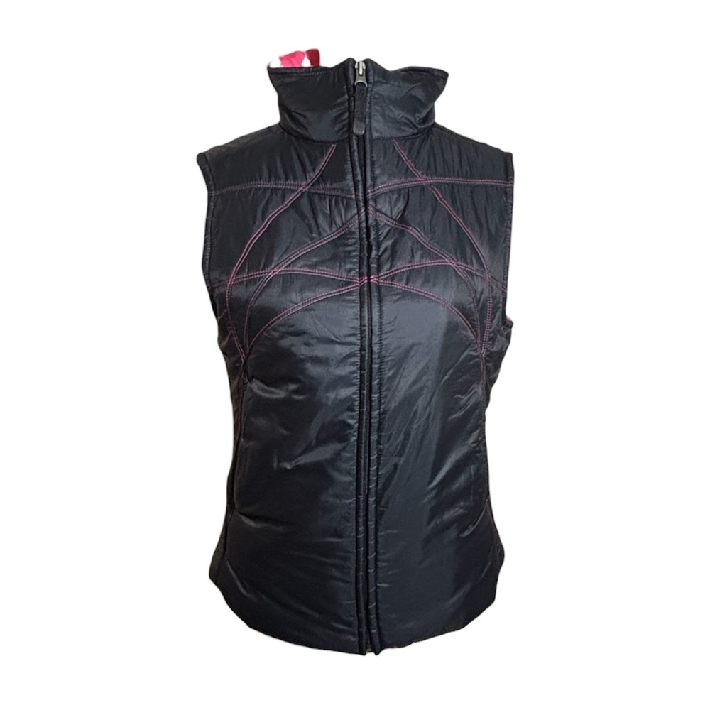 Alpine Design Women's Black Vest Black with Pink Stitching Detail
Size: Large